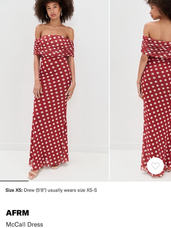 AFRM Dresses & Skirts - Shopbop AFRM Red and White Polka Dot Strapless Maxi Dress